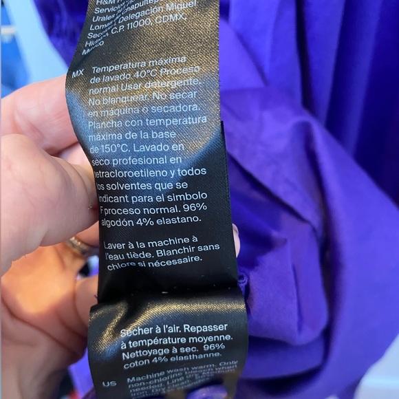 COS cotton purple shirt dress - Picture 10 of 11